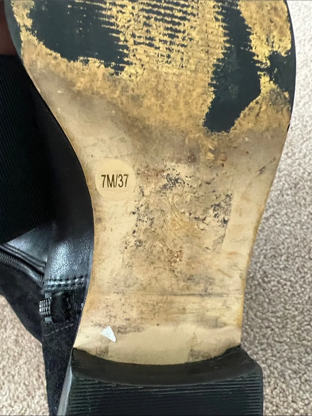 Women's Black Leather Over-the-Knee Boots